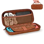 Embrace the PU leather brown look of our Switch case, elevate your style with this classic choice. This Switch case is highly compatible with Switch 2017 and Switch OLED console.